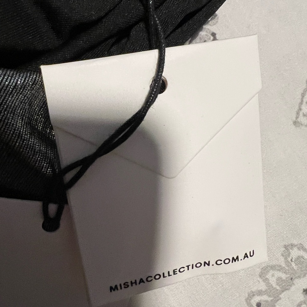 Misha Metallic Silver Asymmetrical Dress - Picture 12 of 13